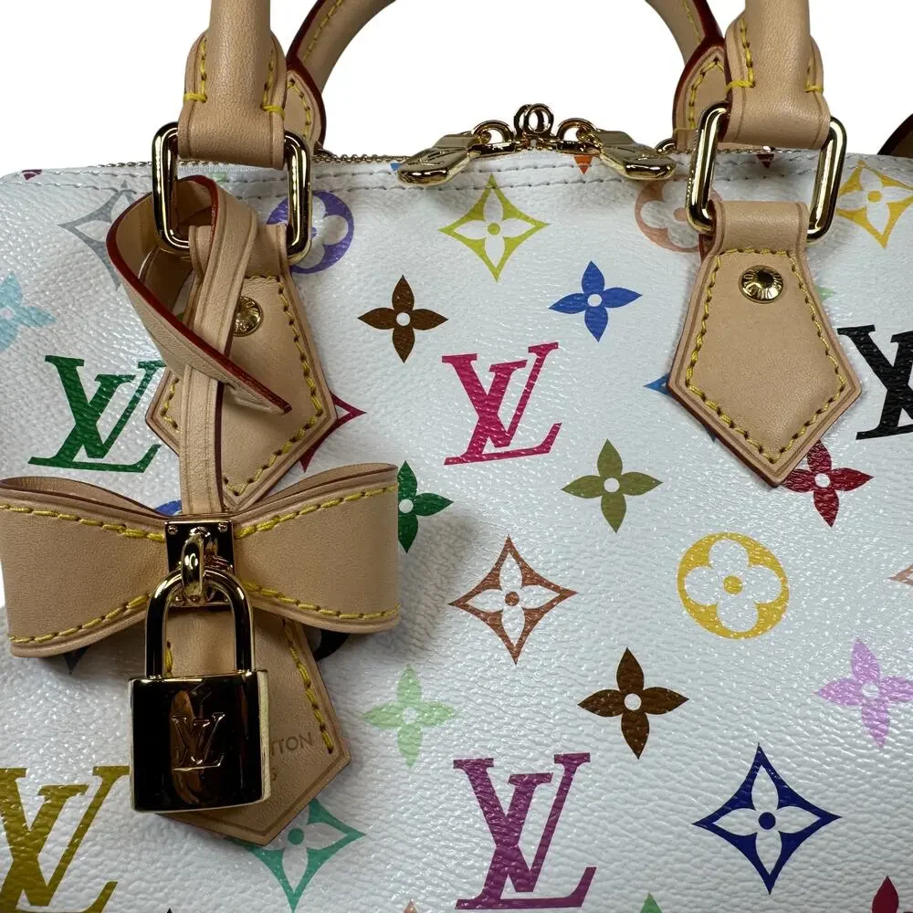 Louis Vuitton Murakami Speedy 25 bag Multicolor LV X TM monogram White Blanc
